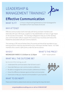Leadership and Management Training Effective Communication